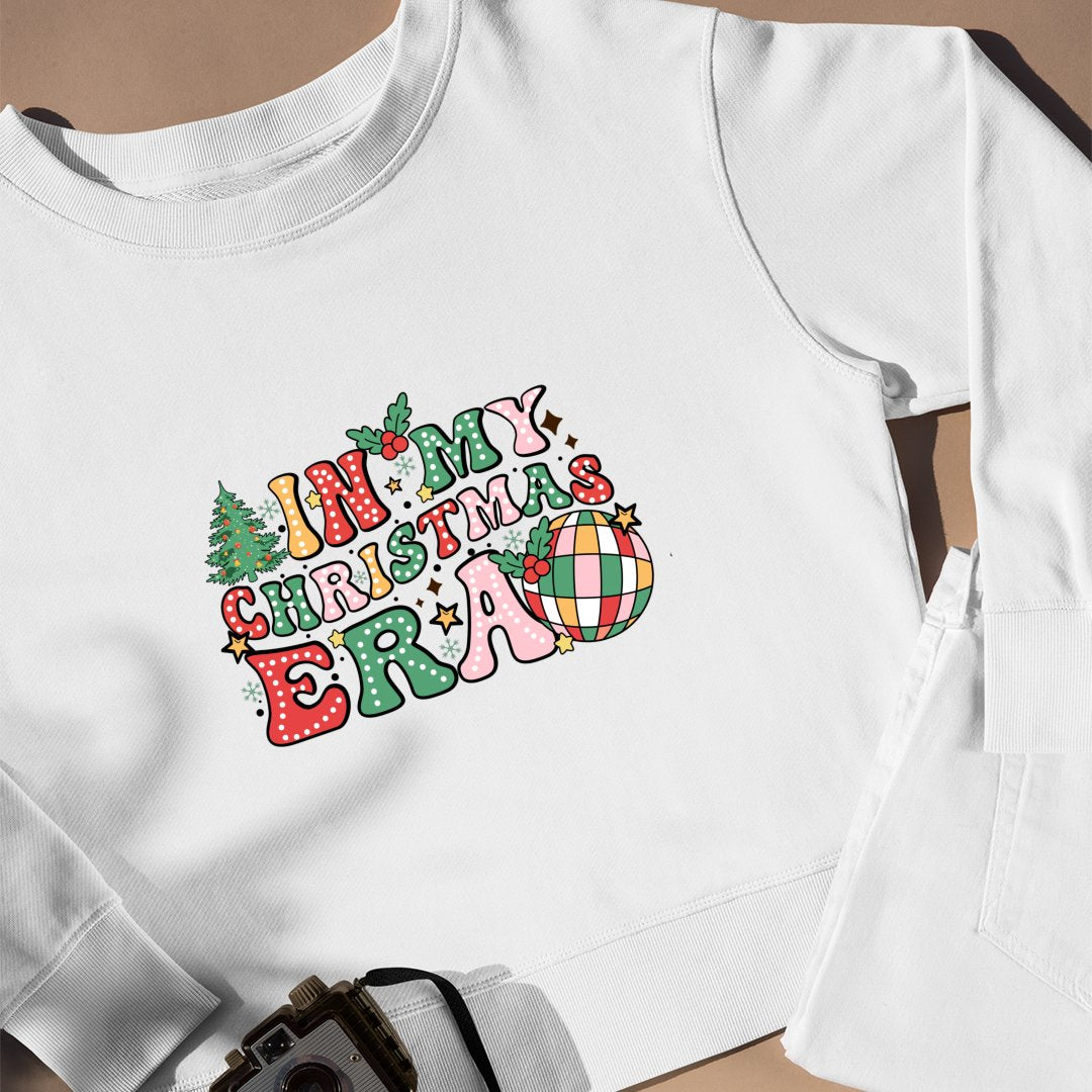 Bluza Unisex In My Christmas Era Groovy Christmas Doodle Dots