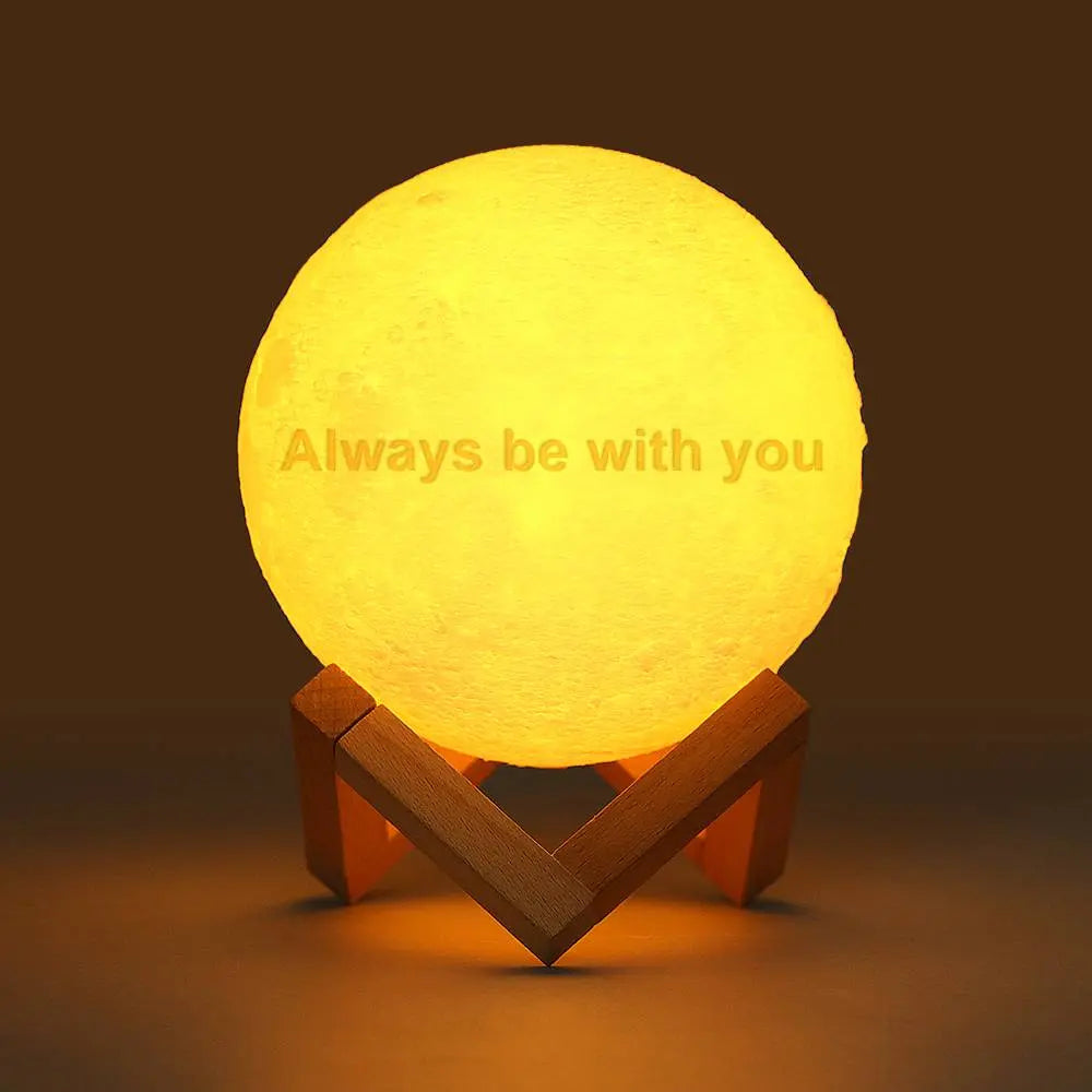 Personalizowana lampa księżycowa 3D z zdjęciem - idealny prezent na Święta