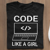 Śmieszny Prezent Dla Programisty Koszulka Code Like A Girl