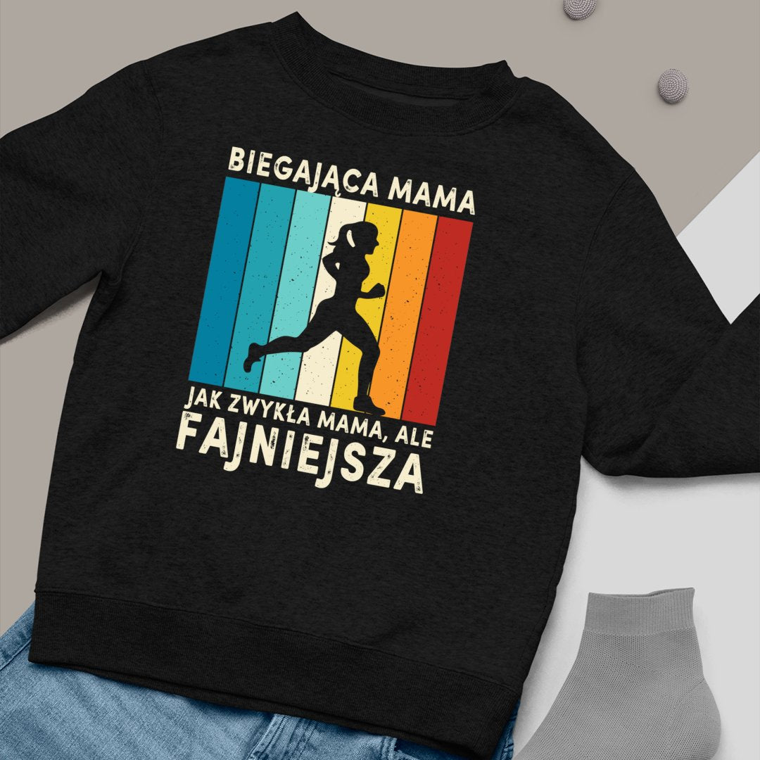 Bluza Unisex Biegająca Mama, Fajniejsza