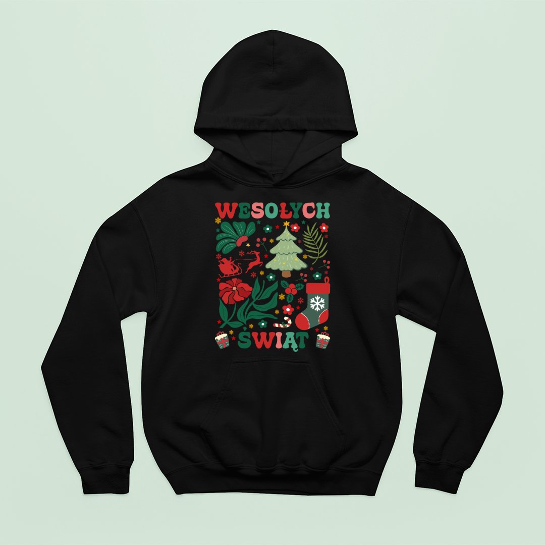 Bluza z kapturem Wesołych Świąt
