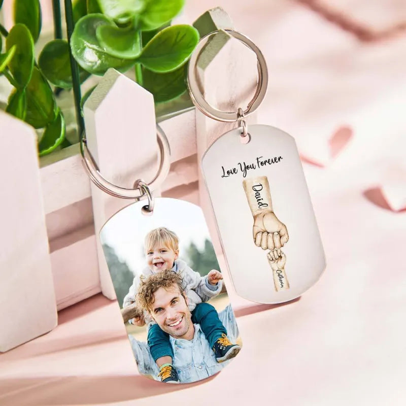 Personalizowany brelok z zdjęciem dla najlepszego taty na Dzień Ojca