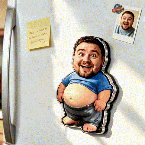 Personalizowany Magnet Muzyczny ze Zdjęciem i Miękkim Brzuszkiem