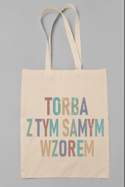 Torba z projektem jako produkt w zamówieniu