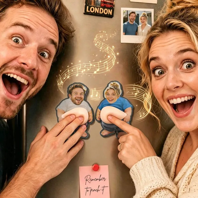 Personalizowany Magnet Muzyczny ze Zdjęciem i Miękkim Brzuszkiem