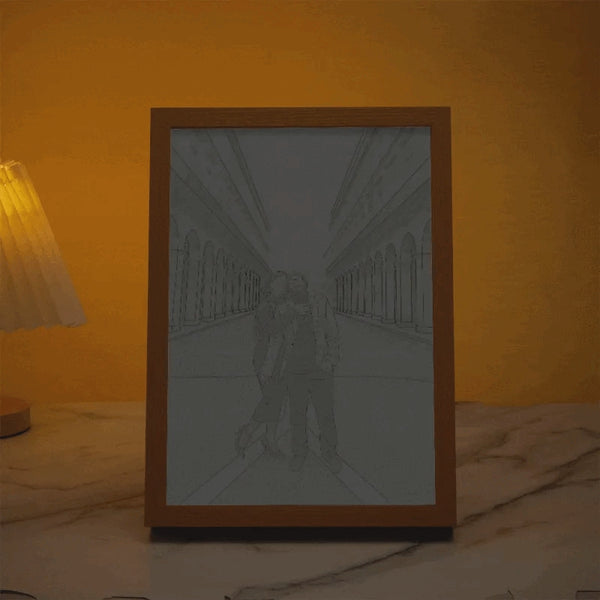 Personalizowana lampa ze zdjęciem, prezent na Walentynki dla niej