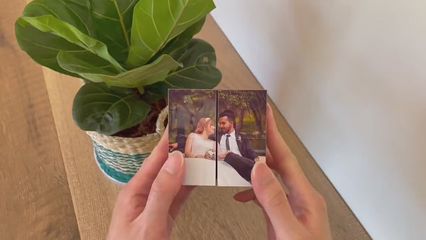 Personalizowana kostka ze zdjęciami na prezent dla rodziny, magiczna ramka