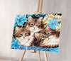 Załaduj obraz do przeglądarki galerii, Kotki w Niebieskich Kwiatach (CH0667)