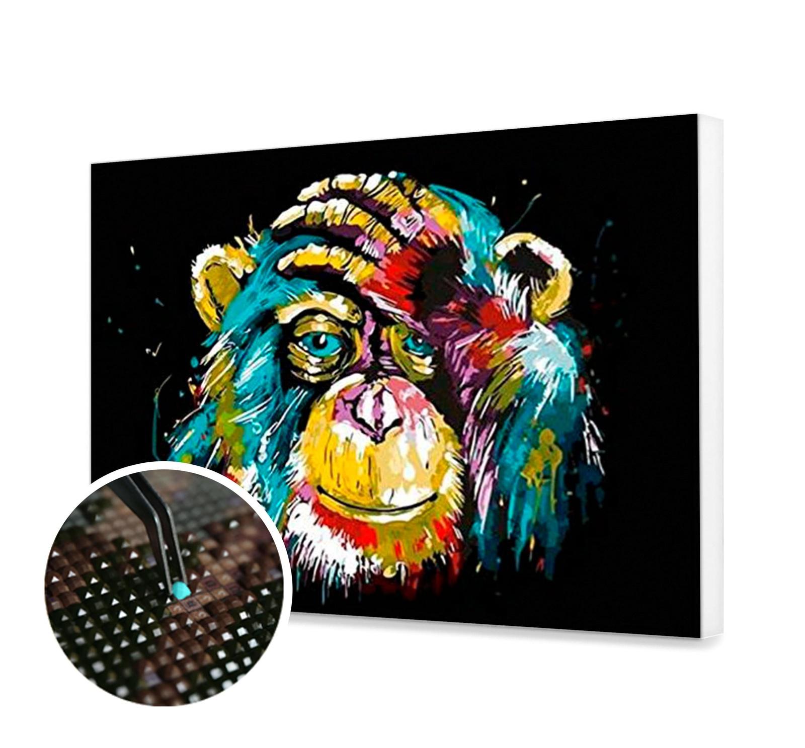 Mozaika - Stylowa małpa - 40x50cm
