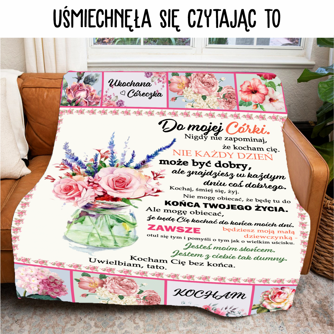 Koc od taty "Ukochana córeczka"