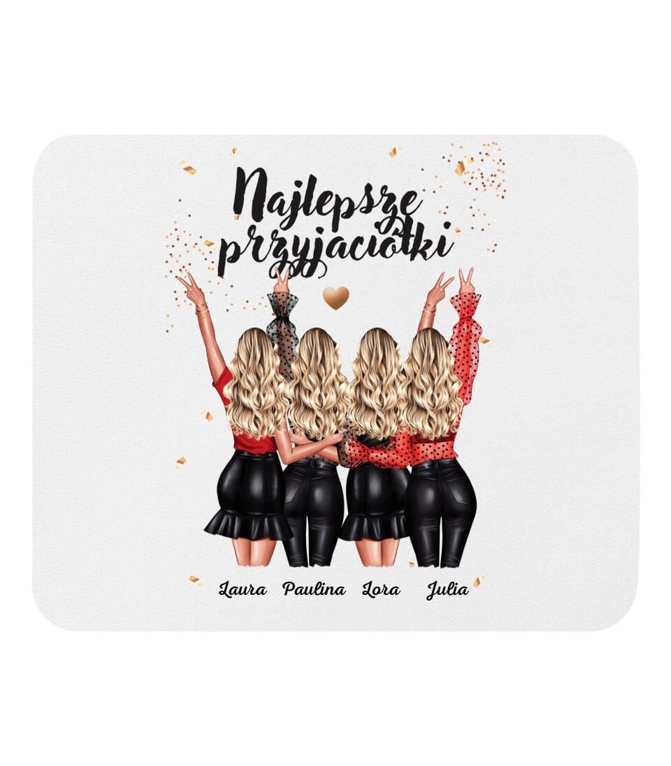 Podkładka pod mysz z napisem "Najlepsze przyjaciółki"