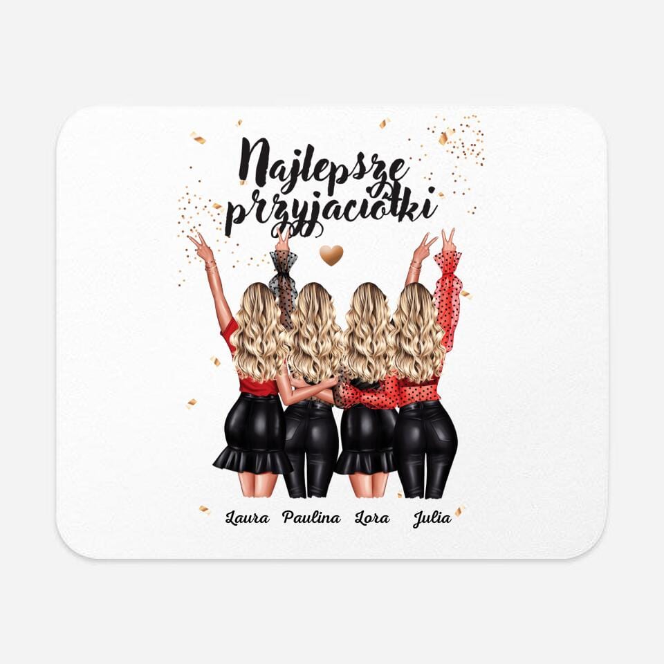Podkładka pod mysz z napisem "Najlepsze przyjaciółki"