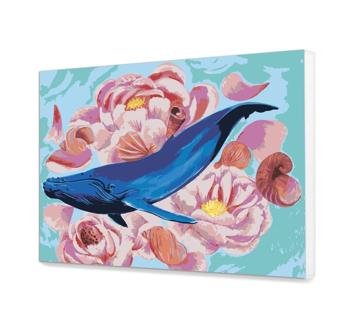 Wieloryb I Różowe Kwiaty NK0089