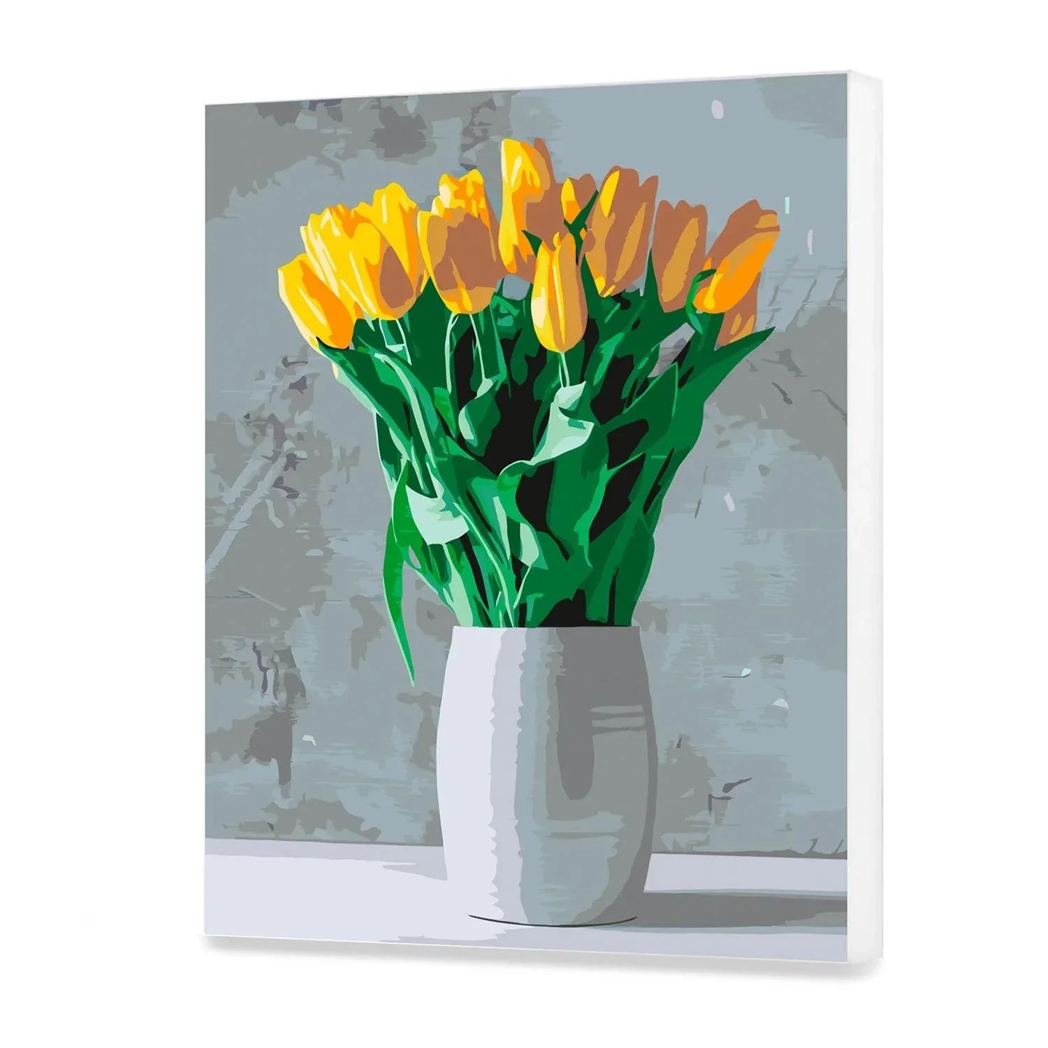 Wazon z żółtymi tulipanami
