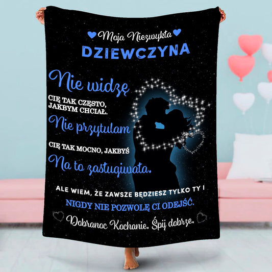 Mały 76x101cm Prezent Na Walentynki Dla Dziewczyny Koc "Mojej dziewczynie"