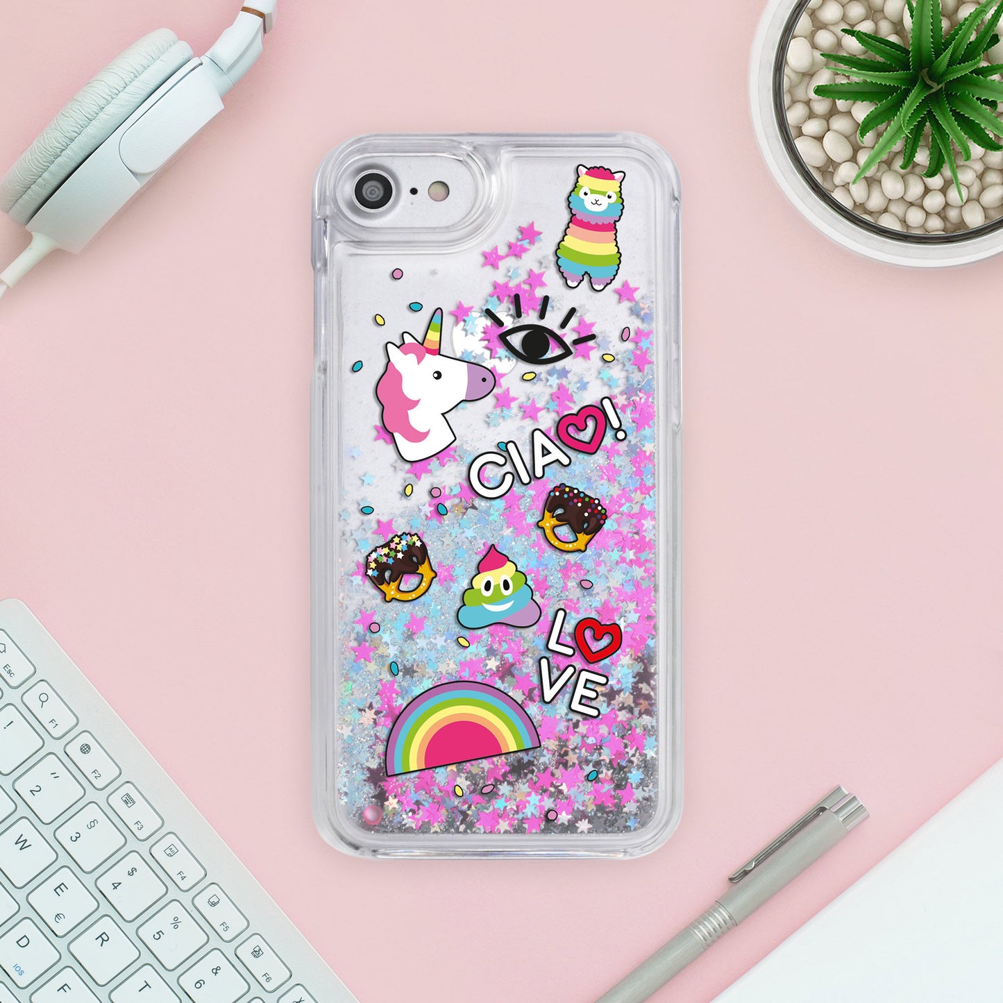 Etui z brokatem na telefon YZ5100