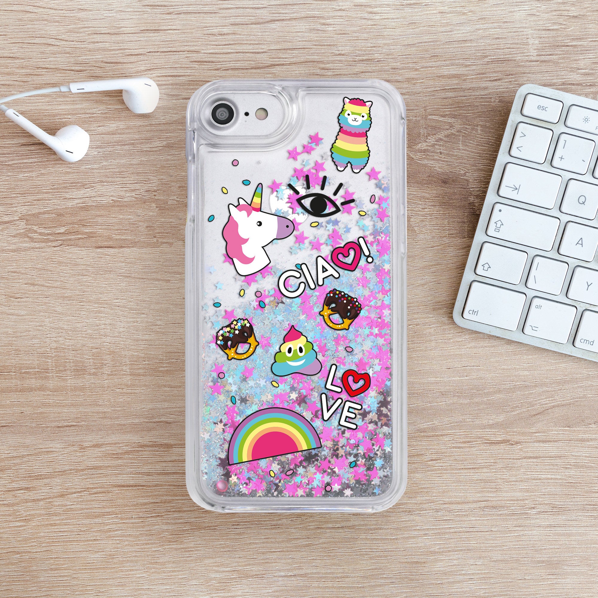 Etui z brokatem na telefon YZ5100